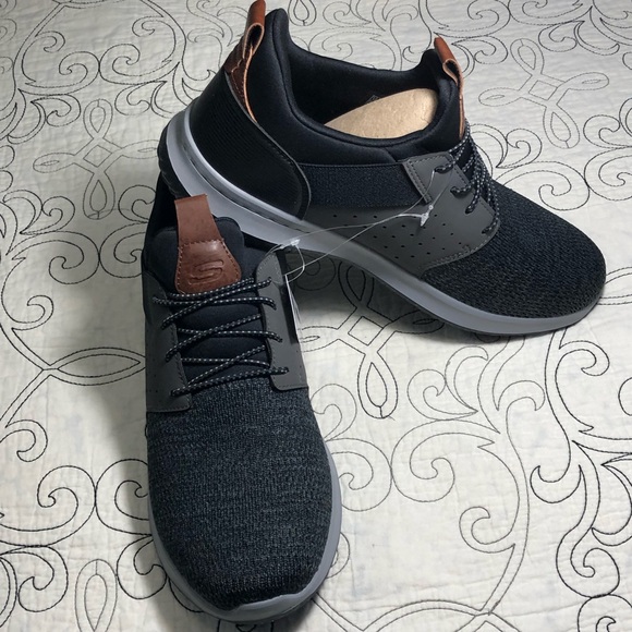 mens skechers slip ons with memory foam